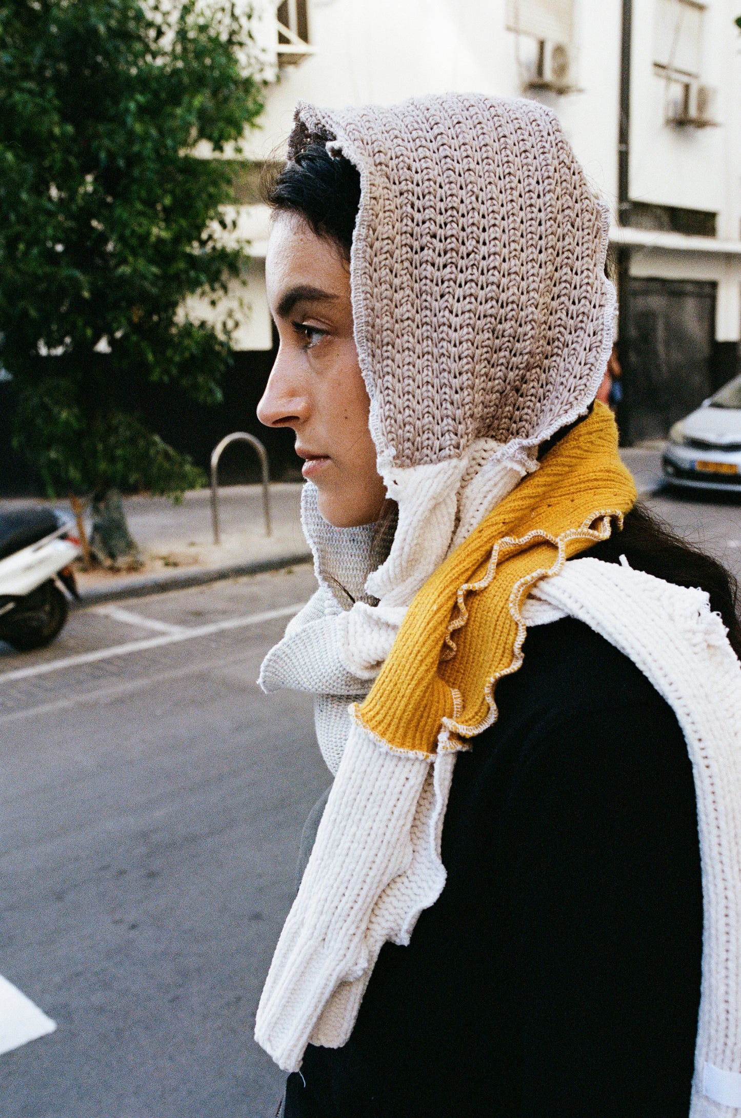 scrap sweater scarf/