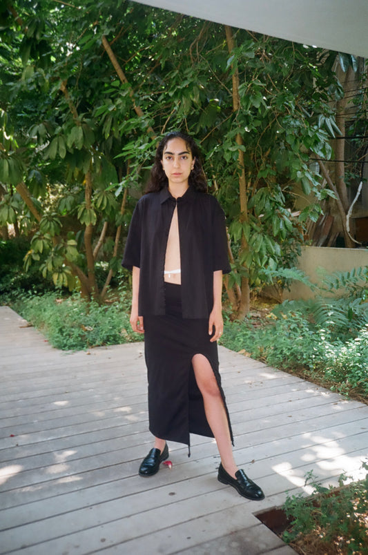 adjustable skirt/ black