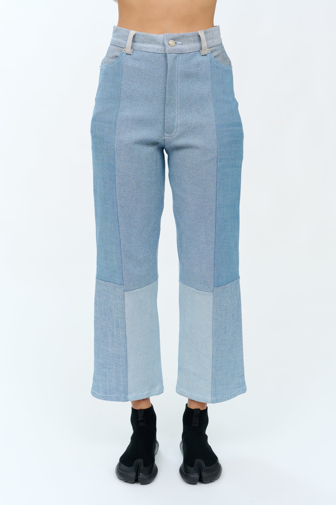 reconstructed jeans/ light blue