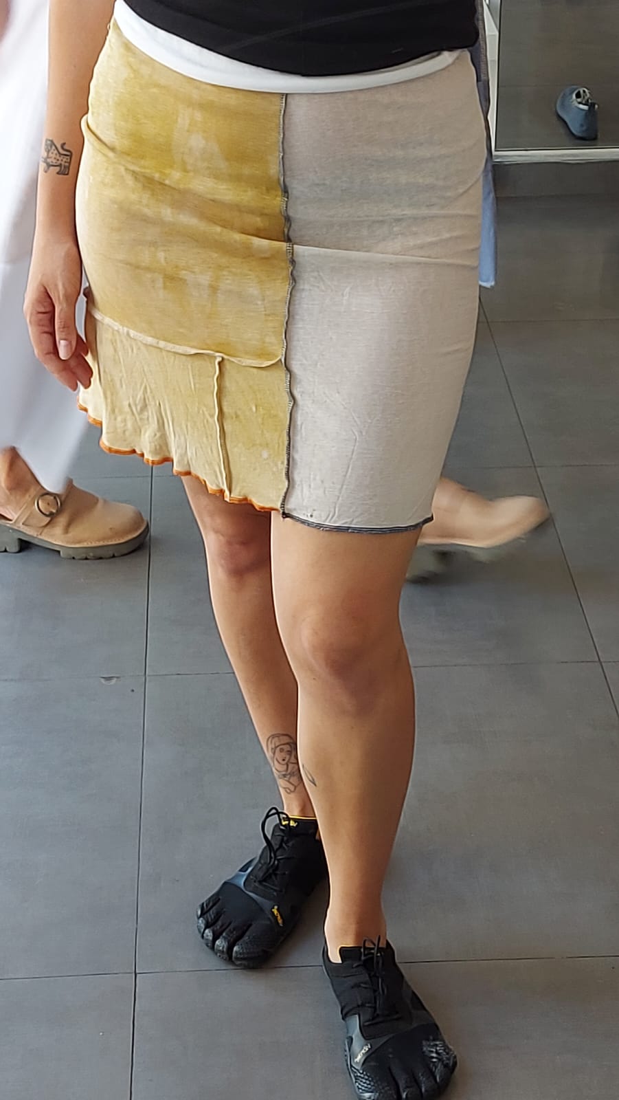 multicolor mini/ beige + green