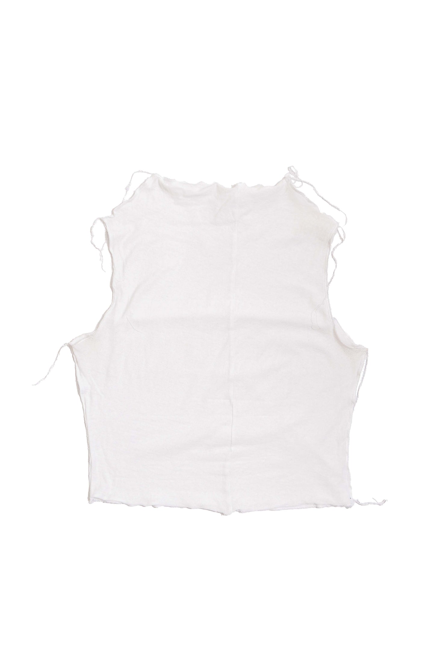 drape neck top/ white