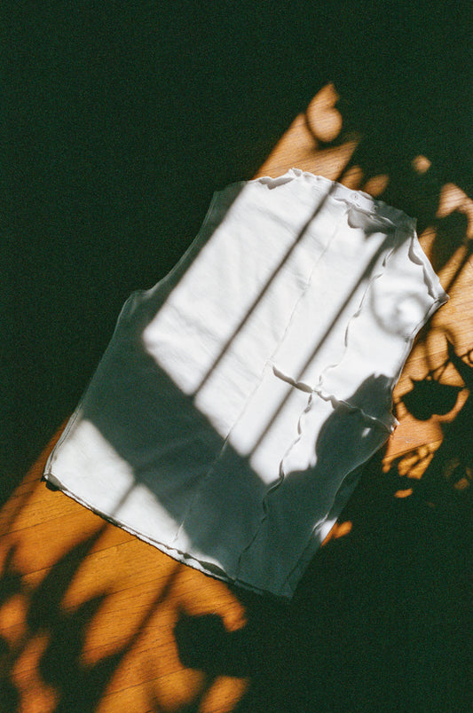 high neck top/ light