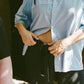 low front breezy shorts/
