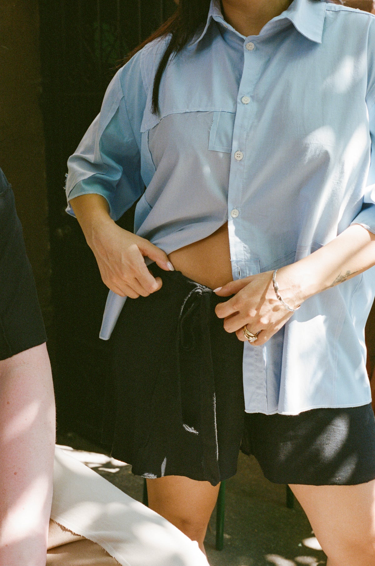 low front breezy shorts/