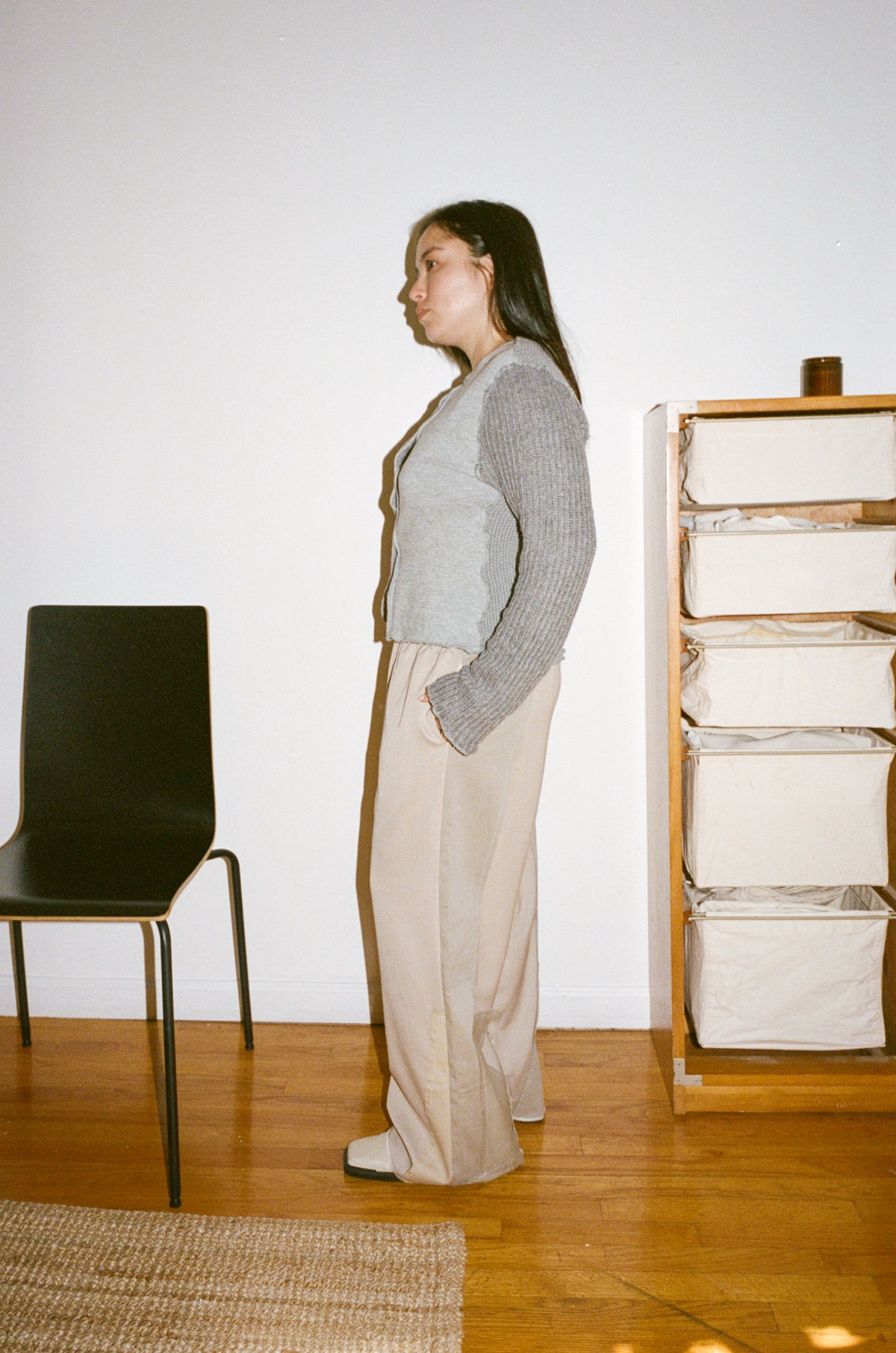 cardigan/ gray