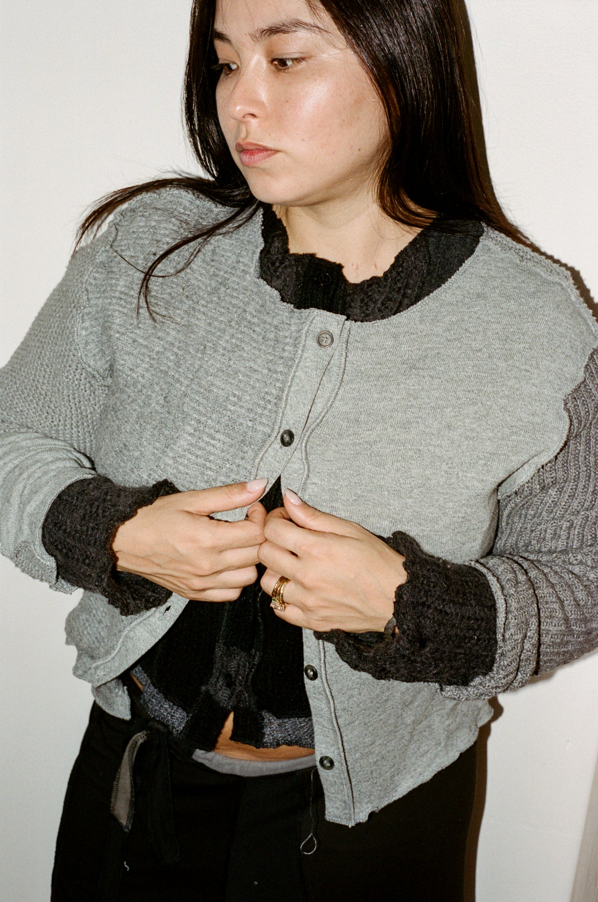 cardigan/ gray